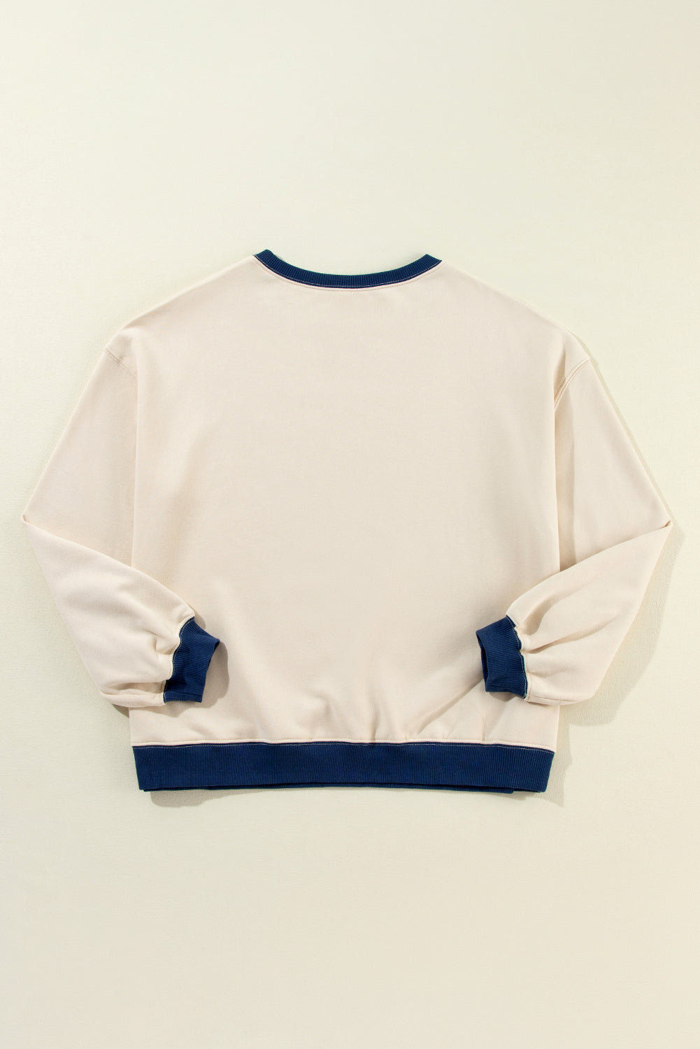 Red Clay Color Block Patch Drop Shoulder Oversized Sweatshirt