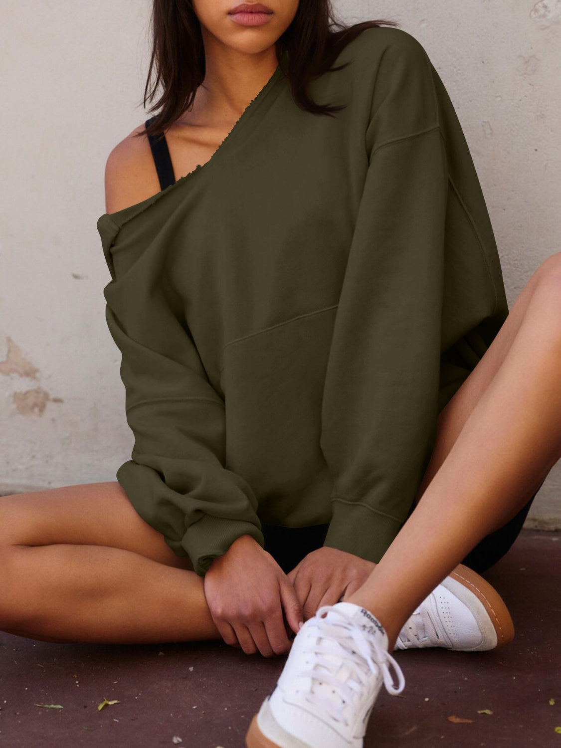 Lovelet Dropped Shoulder Long Sleeve Hoodie